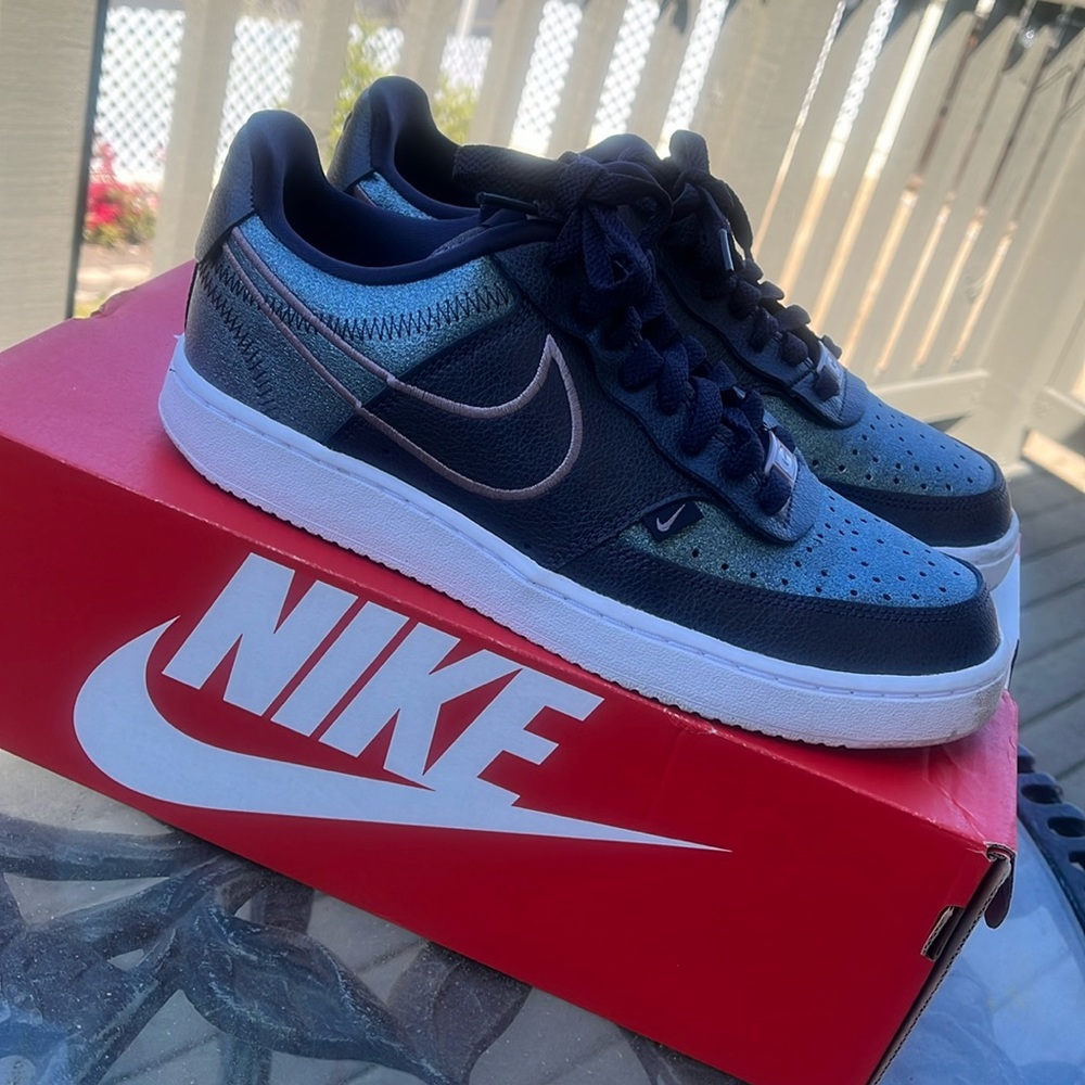 Nike Court Vision Shoes Size 8 purple/teal/pink